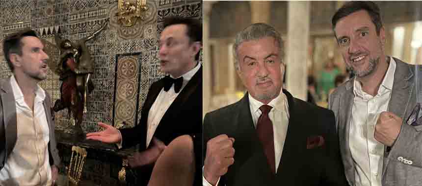 Photos: Clay Hangs with Elon, Sly at Mar-a-Lago