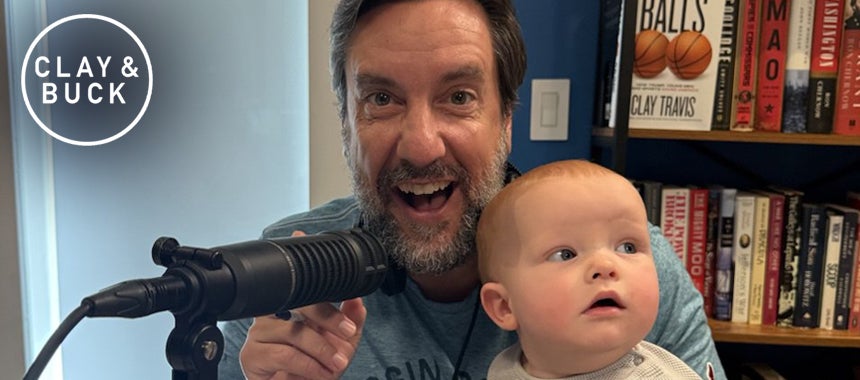 Adorable Photos: Clay Visits with Baby Speed in the Miami Studio