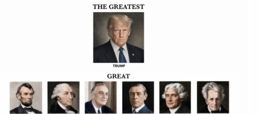 Trump Posts List of Presidents Ranked